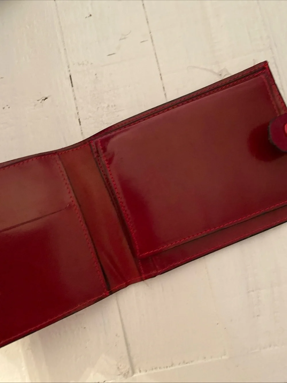 Rolex VTG  Geneva Red Oxblood Leather Wallet Men’s Bifold